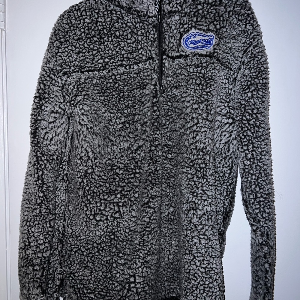 Ladies UF Florida Gators Qtr Zip Sherpa Fleece Jacket with Logo